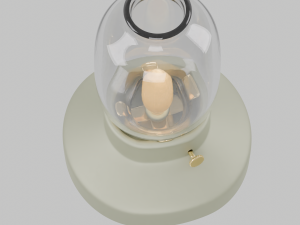 Regular table lamp with beige luminosity intensity Model 3D