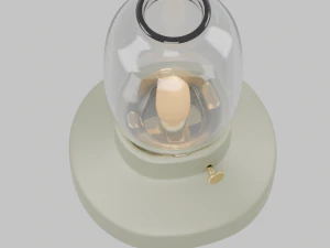 Regular table lamp with beige luminosity intensity 3D Model