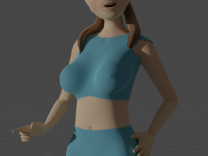 Noa - Rigged and game ready low polygon model Modelo 3D