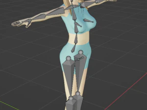 Noa - Rigged and game ready low polygon model 3D Model