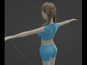 Noa - Rigged and game ready low polygon model 3D Model