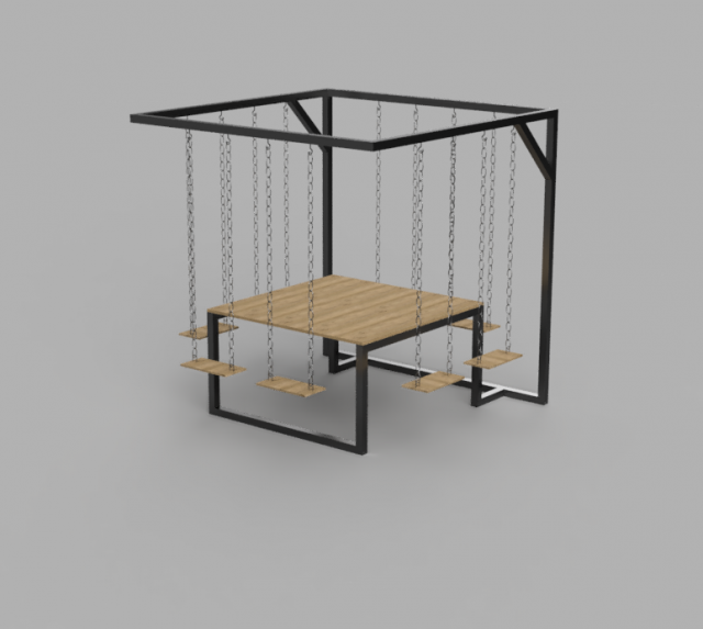 Table with swings 3D Model .c4d .max .obj .3ds .fbx .stl .blend 