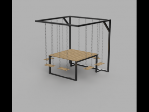 Table with swings 3D मॉडल