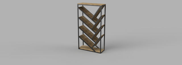 Bookshelf 3D Model .c4d .max .obj .3ds .fbx .stl .blend 