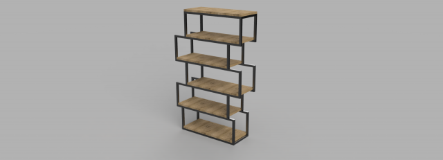 Shelf 6 3D Модель .c4d .max .obj .3ds .fbx .stl .blend 