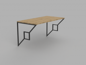 Wall work table 2 3D Model