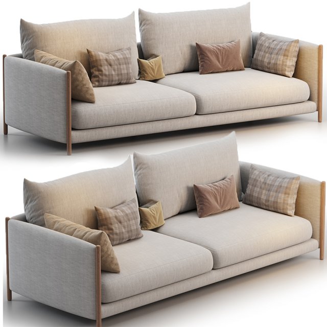 Hayden Sofa 3D Модель .c4d .max .obj .3ds .fbx .stl .blend 