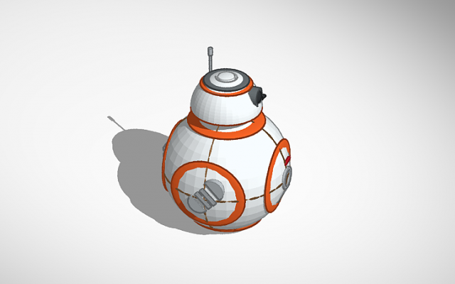 BB-8 3D Модель .c4d .max .obj .3ds .fbx .stl .blend 