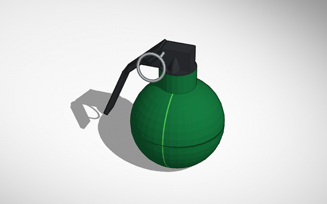 Grenade 3D Model .c4d .max .obj .3ds .fbx .stl .blend 