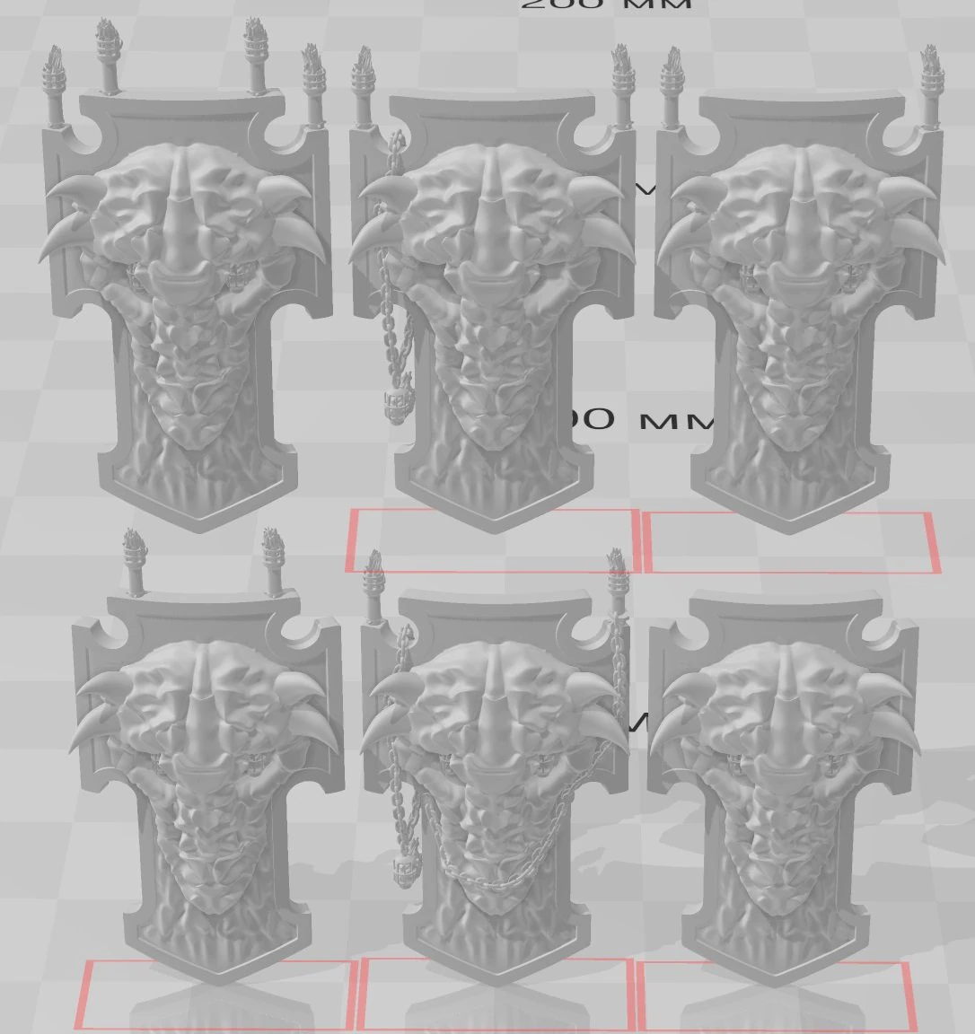 DRAGONHEAD SHIELDS 3D Print Model .c4d .max .obj .3ds .fbx .stl .blend 