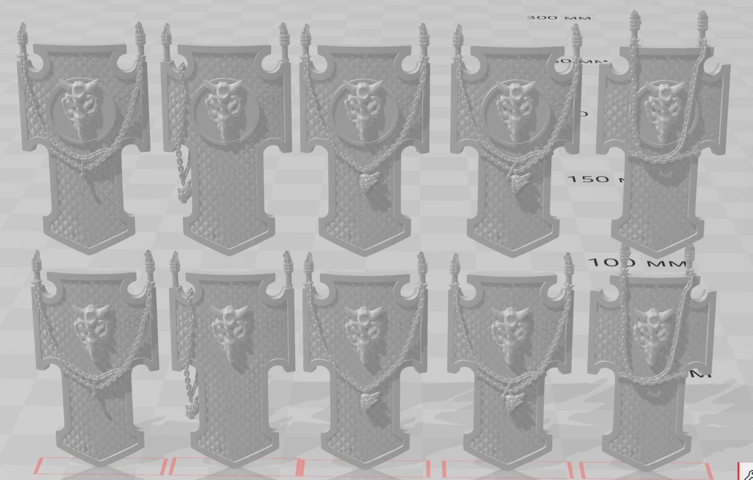 DRAGONS SCALED SHIELDS 3D Print Model .c4d .max .obj .3ds .fbx .stl .blend 