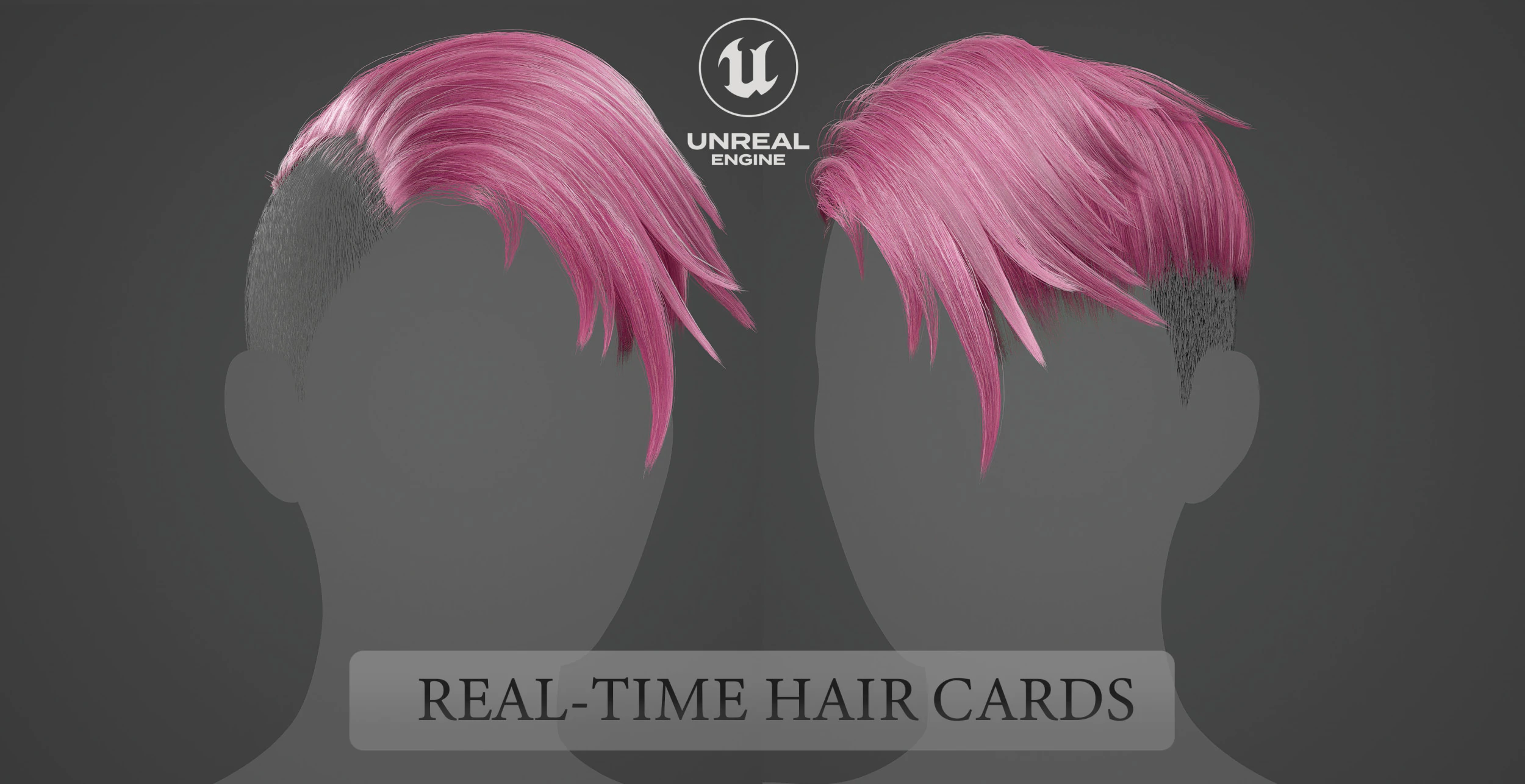Game ready female hair 3D Model .c4d .max .obj .3ds .fbx .stl .blend 