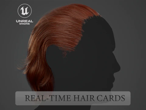 Cabelo de homem pronto para jogo Modelo 3D