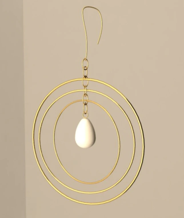 Earring 3D Model .c4d .max .obj .3ds .fbx .stl .blend 