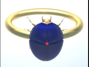 Scarab ring Modello 3D