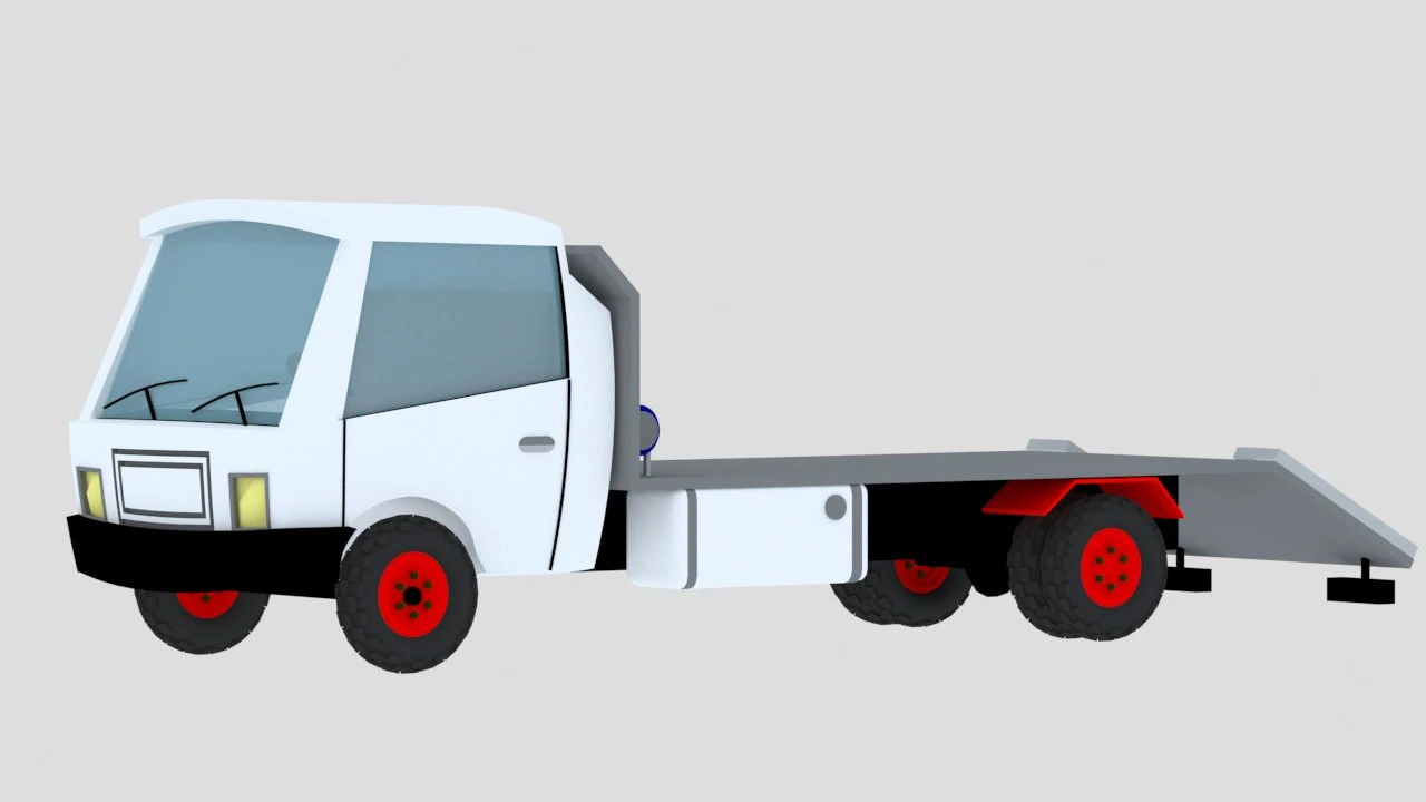 Tow truck 3D Model .c4d .max .obj .3ds .fbx .stl .blend 