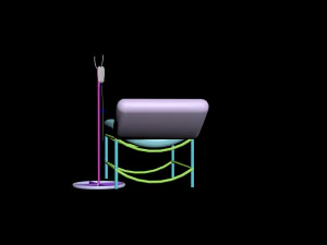 Cartoon hospital bed 3D Model