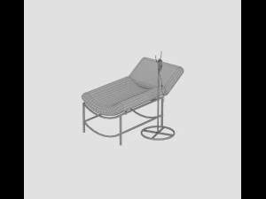 Cartoon hospital bed 3D Model
