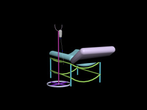 Cartoon hospital bed 3D 模型