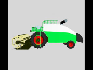 Combine harvester 3D Model