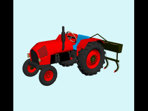 Tractor seeder 3D Model