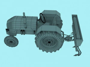 Tractor seeder 3D Model