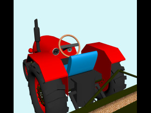 Tractor seeder Modello 3D