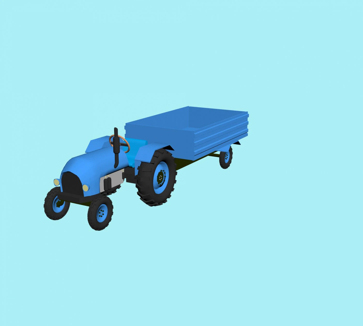 Tractor 3D Model .c4d .max .obj .3ds .fbx .stl .blend 