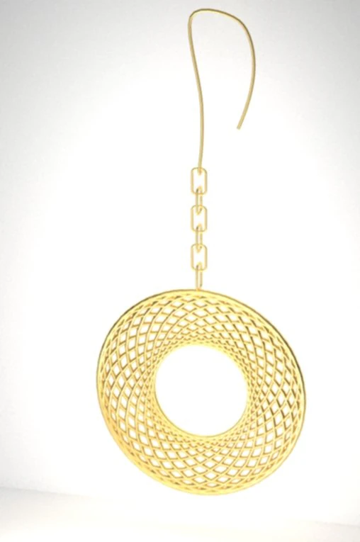 Earring 3D Model .c4d .max .obj .3ds .fbx .stl .blend 
