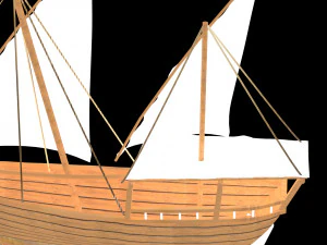 Wood ship 3D Model