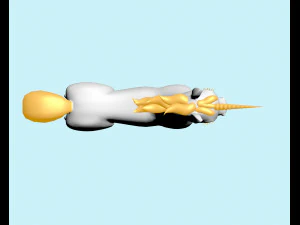 Horse with horn 3D Model