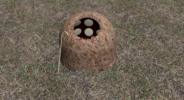 Stone oven tandoor 3D Modell .c4d .max .obj .3ds .fbx .stl .blend 