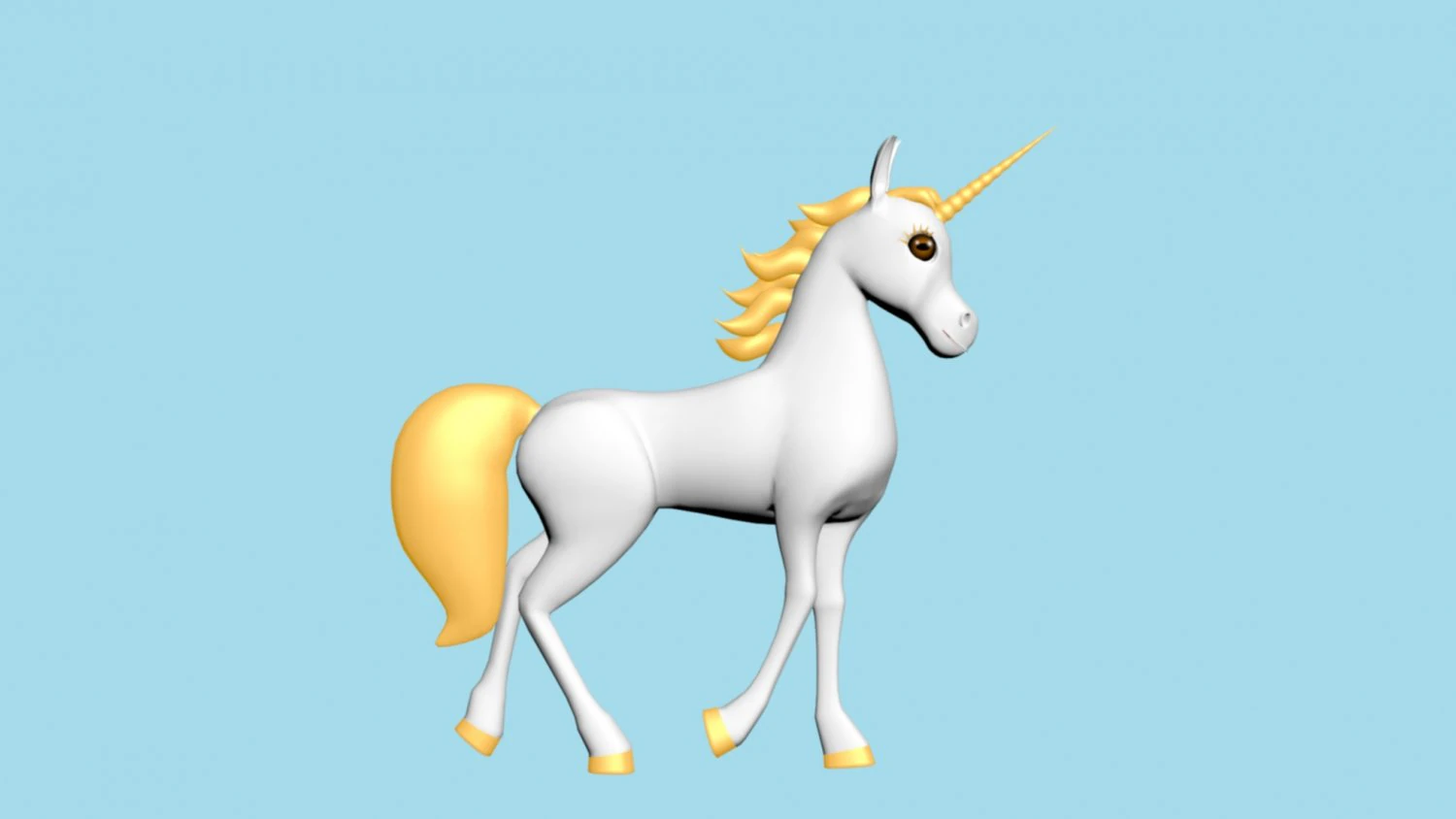 Horn horse rigged 3D Model .c4d .max .obj .3ds .fbx .stl .blend 