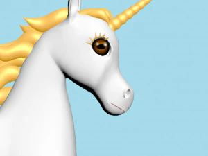 Horn horse rigged 3D Model