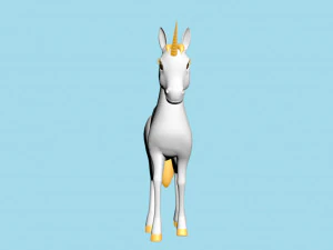 Horn horse rigged 3D Model