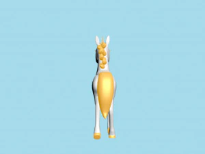 Horn horse rigged 3D Model