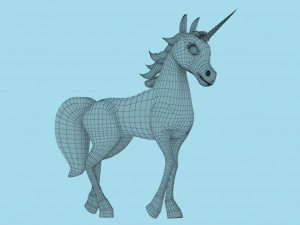 Horn horse rigged 3D Model