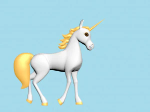 Horn horse rigged 3D Model