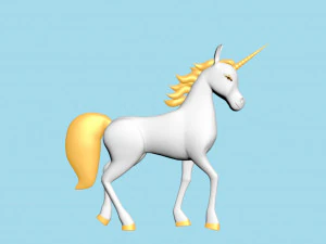 Horn horse rigged 3D Model