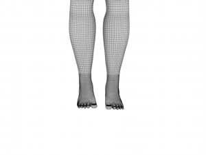 Woman oriental with hair and fur 3D Model