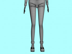Cartoon character girl Modello 3D