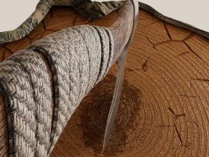 Wooden Hatchet 3D Model