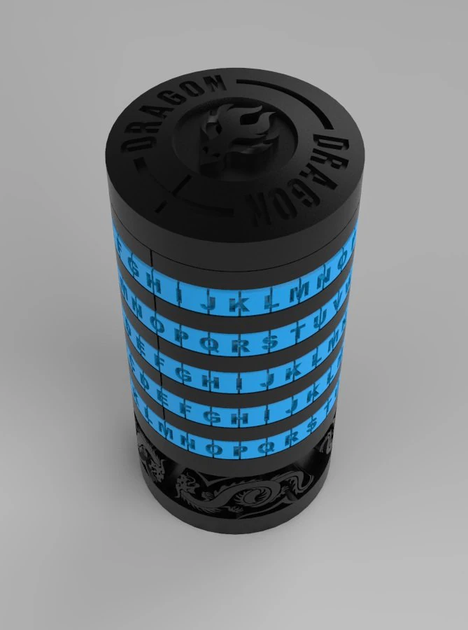Criptex Dragon caja fuerte cilndrica 3dm STL 3D Print Model .c4d .max .obj .3ds .fbx .stl .blend 