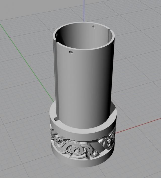 Criptex Dragon caja fuerte cilndrica 3dm STL 3D Print Model in Other