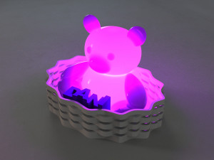 Lampara de oso con cesta para imprimir en 3D STL-3DM-OBJ 3D 프린트 모델