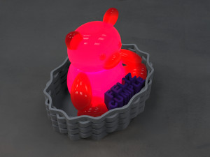 Lampara de oso con cesta para imprimir en 3D STL-3DM-OBJ 3D 프린트 모델