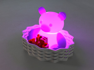 Lampara de oso con cesta para imprimir en 3D STL-3DM-OBJ 3D 프린트 모델