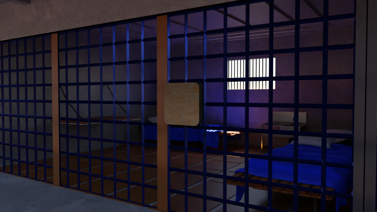 Prison Interior 3D Model .c4d .max .obj .3ds .fbx .stl .blend 
