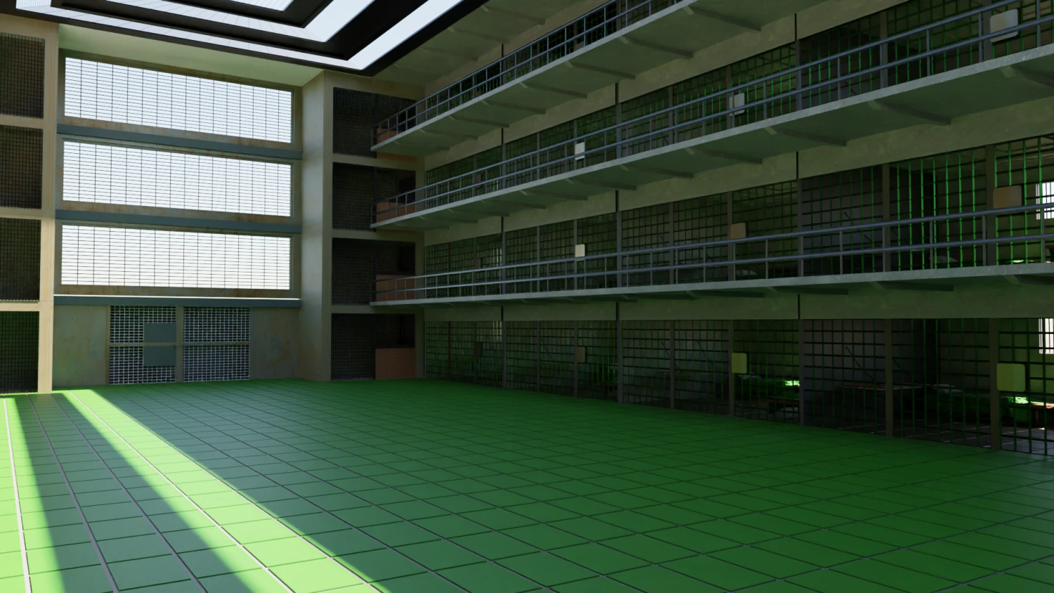 Prison Interior 3D Model .c4d .max .obj .3ds .fbx .stl .blend