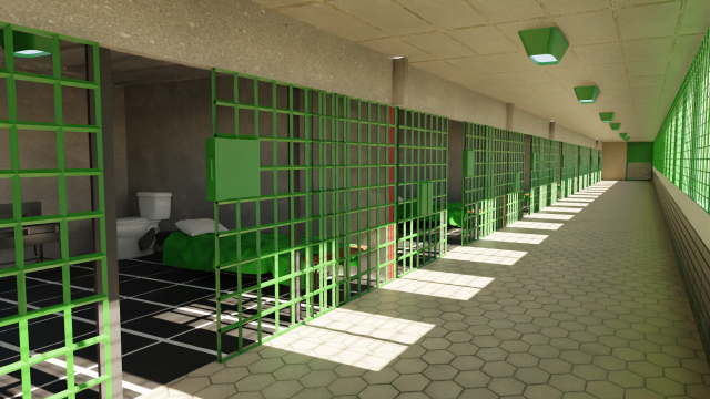 Prison 3D Model .c4d .max .obj .3ds .fbx .stl .blend 